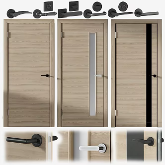 Interior door Hardflex with lock 3d model