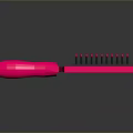 Pink Handle Brush With Modern Design And Neatly Arranged Bristles For Home Use