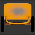 Orange Hand Cart With Black Wheels And Handle For Transport Applications