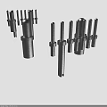 Stainless Steel Industrial Components Including Multiple Connectors And Fittings For Machinery