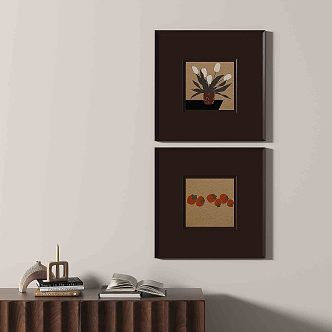 Nordic simple retro decorative painting 3d model