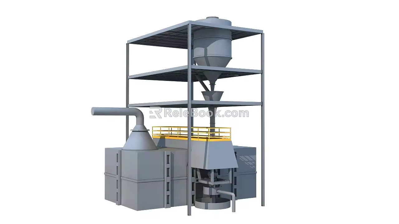 melting furnace 3d model