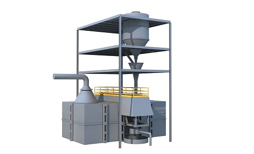 melting furnace 3d model