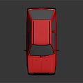 Red Compact Car With Modern Exterior Design Sleek Body And Shiny Finish