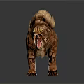 3D Lion Character With Fluffy Mane Roaring In Realistic Detailed Pose