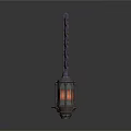 Three Ornate Vintage Pendant Lamps With Hanging Chains And Diverse Shapes