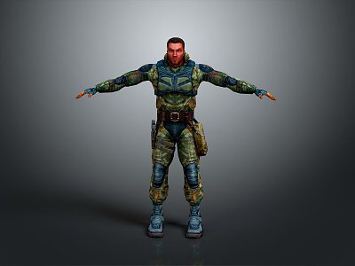 Soldier Mercenary Male Soldier Male Detective Male Detective 3d model