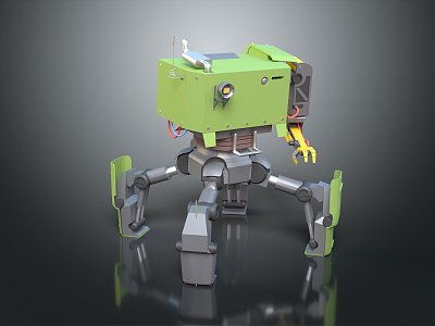 Modern Robot Assistant Small Robot Butler 3d model