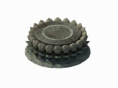 Chinese Lotus Seat 3d model Chinese Lotus Seat 3d model