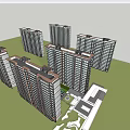 Modern High rise Building With Glass Curtain Wall And Urban Skyline View