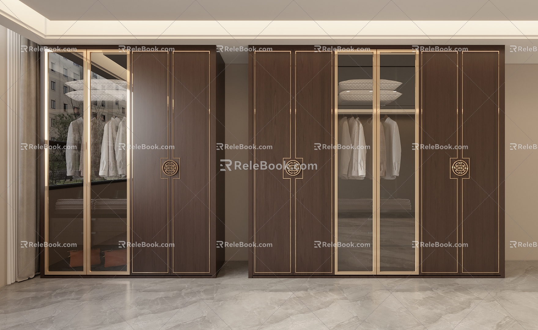 New Chinese wardrobe 3d model