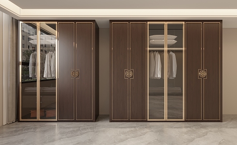 New Chinese wardrobe 3d model