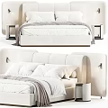 Eval Fabric Double Bed 3d model