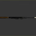 AK Style Assault Rifle With Wooden Stock Grip Metal Barrel And Magazine