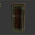 Brown Wooden Cabinet Door With Elegant Design Smooth Surface And Metal Handle