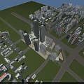 Modern High Rise Office Buildings With Glass Facades And Urban Architectural Design