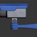 Blue Computer Webcam With High Definition Lens And Adjustable Mount Stand