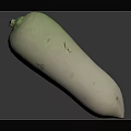 Fresh Daikon Radish With Green Top And White Smooth Body On Dark Background
