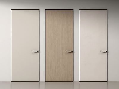 Frameless Door Invisible Door Hidden Door Single Door Top Door Minimalist Door Bedroom Door Room Door 3d model