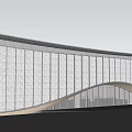 Modern Pavilion Architectural Features Art Exhibition Center Architecture 3d model