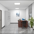 The office is simple. 3d model