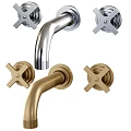 Modern Faucet Designs With Cross Handles In Brass And Stainless Steel Finishes
