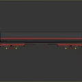 Railroad Tank Cars with Green BOC Logo Gray Red Stripe on Track