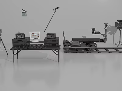 Top Mobile Digital Photography Equipment With Tripod Microphone Stand And Recorder 3d model