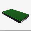Black Power Bank With Green Screen And Compact Portable Charging Design