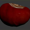 Red Fruit Showing White Mold Growth On Decayed Surface As Household Item