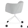 Modern Table And Chair Combination With Black Gray Orange Wheeled Chairs Design
