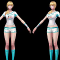 Game And Movie Characters With Blonde Hair Different Outfits Decorations Tops Shorts Socks And Shoes