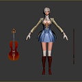 Modern Game Character Woman Female Beauty Cartoon Woman 3d model