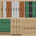 Colorful Storage Lockers With Numbered Compartments And Diverse Color Schemes