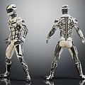Modern game character sci-fi character space suit 3d model