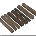 Natural Stone and Wood Materials with Various Textures and Sizes for Decoration