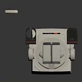 White Robot Character With Dome Head Antenna And Stable Base Structure Design