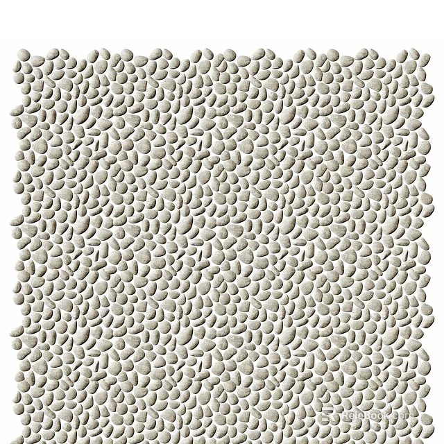 Wall Decor With Oval Pebbles Pattern For Modern Home Interior Design 3d model 