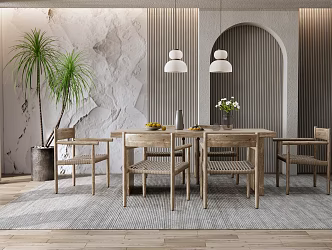 Quiet Restaurant Home Restaurant 3d model