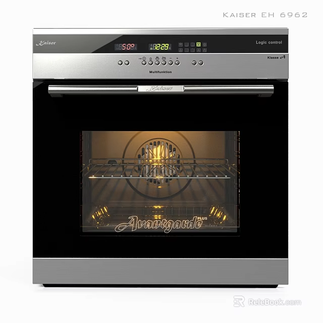 Modern Amana Oven With Digital Display And Interior Lighted Racks 3d model 