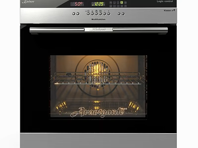 Modern Amana Oven With Digital Display And Interior Lighted Racks 3d model