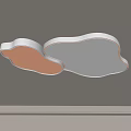 Modern Double Cloud Shaped Ceiling Light With Soft Glow For Interior Space 3d model