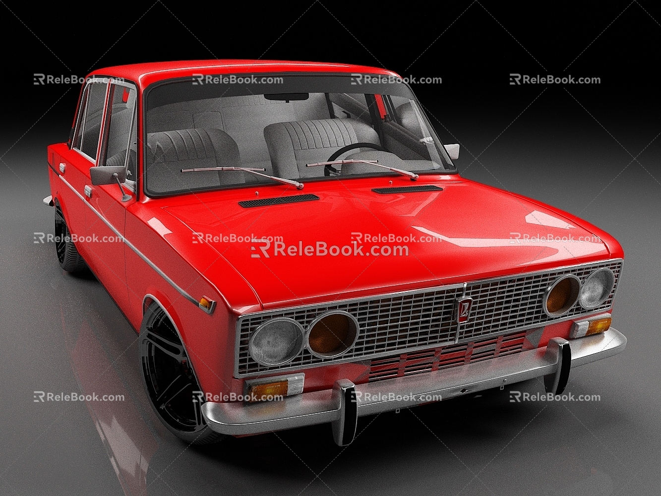 Lada car sedan Soviet car vintage car 3d model