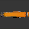 Orange Toy Gun With Full Auto Label Scope And Crate Canister