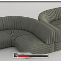 Modern Combination Sofa Card Seat Sofa Multiplayer Sofa Stitching Sofa 3d model