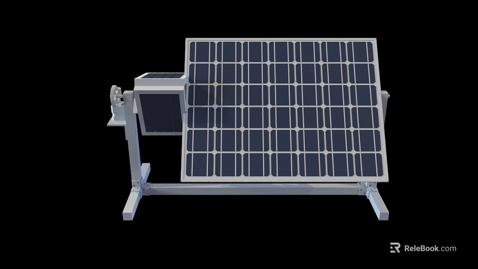 Public Solar Panel Facility With Stand Mounted Design For Outdoor Energy Supply 3d model 
