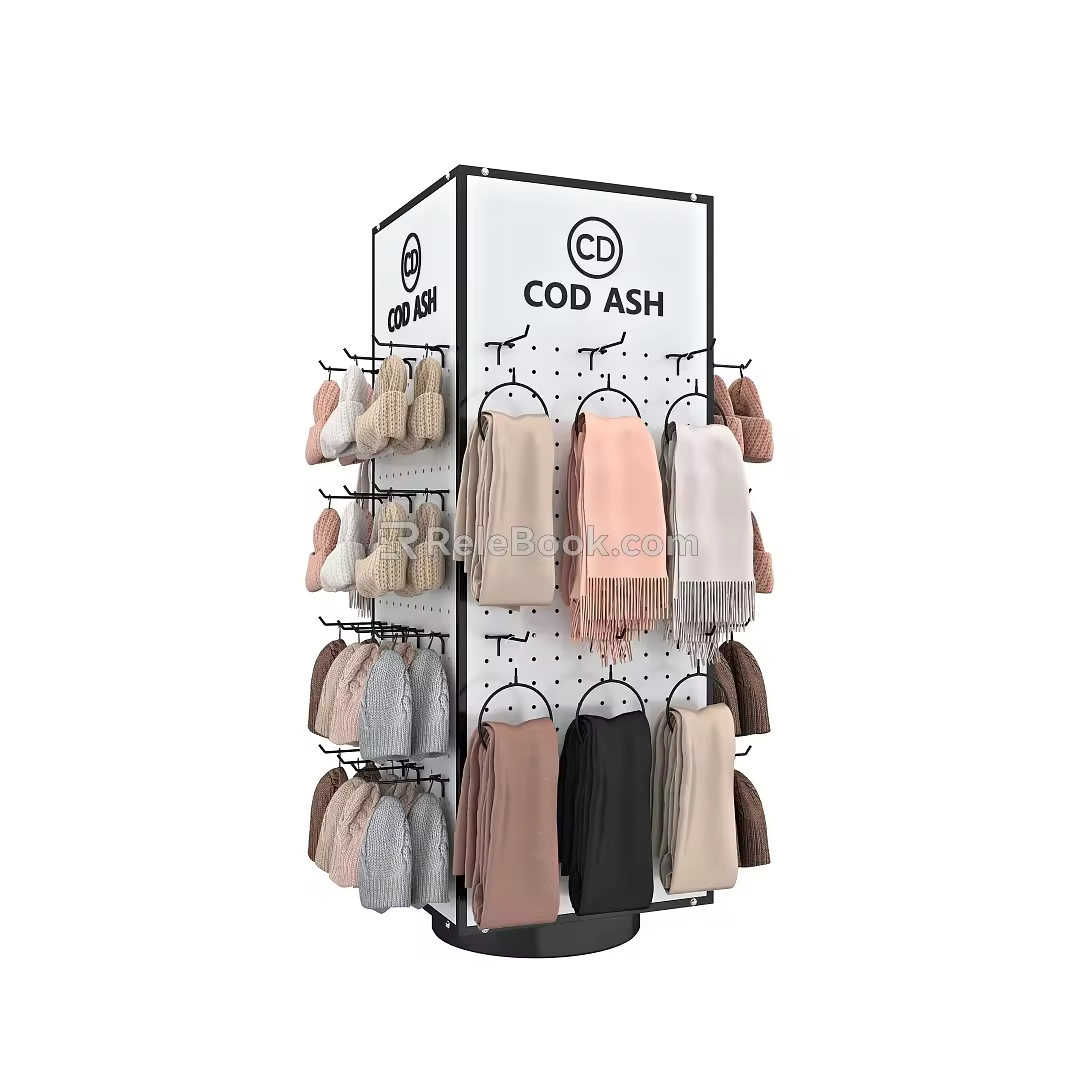 Custom Rack Display Rack Rotating Rack Jewelry Display Rack Commodity Custom Rack Movable Umbrella Rack 3d model
