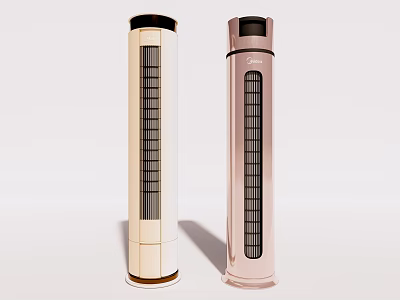 Modern Beige And Pink Vertical Tower Home Appliances With Grille Design 3d model