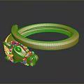 Gold Fashion Ring Featuring Intricate Horse Head Design And Smooth Surface