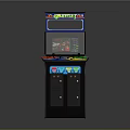 Vintage Arcade Machine Featuring GAMETIME Logo Colorful Buttons Joystick And Game Screen